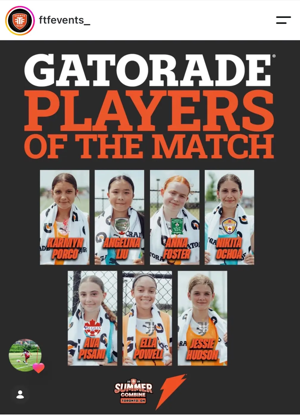 A player feature graphic that includes Angelina